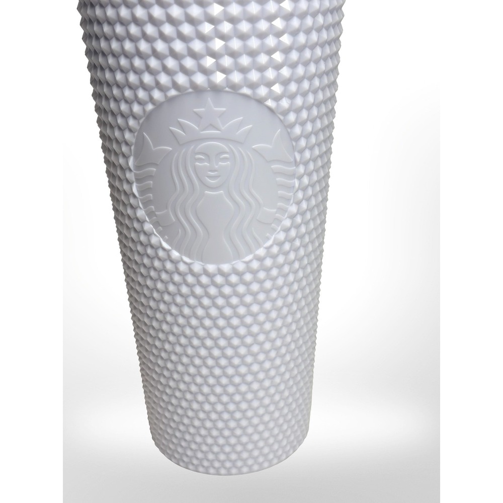Starbucks Studded Venti Tumbler 2021 White Honeycomb 24oz Cold Cup Rare - Picture 3 of 7